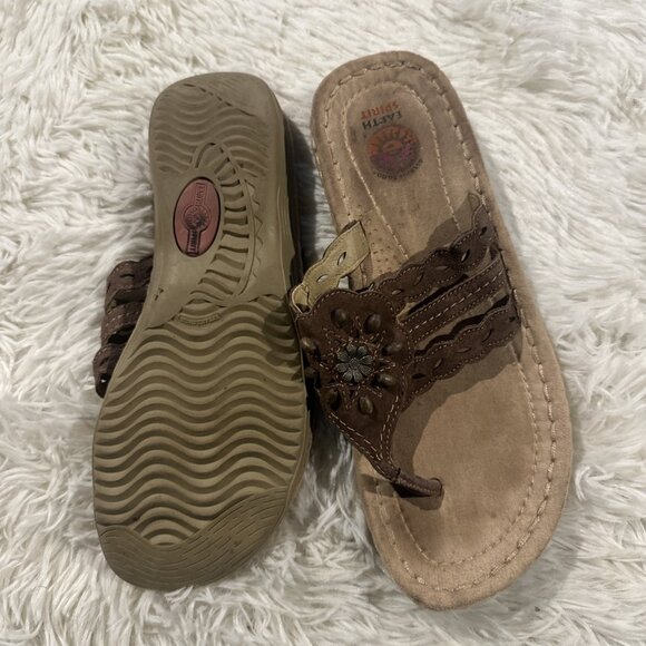 Earth Spirit womens boho strappy sandals size 9 leather upper - Picture 6 of 10